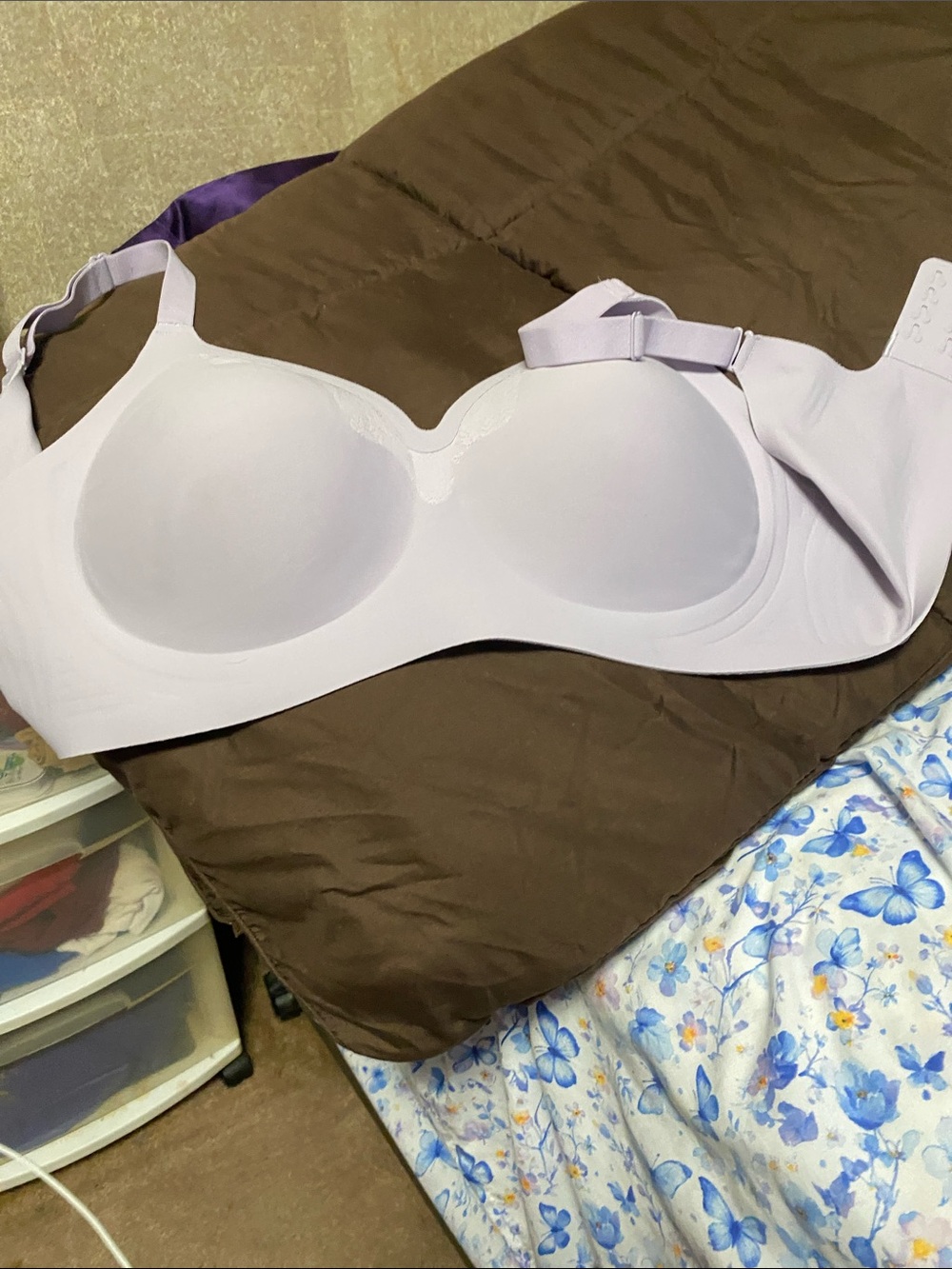 Seamless Light Purple T-Shirt Bra with Smooth Molding